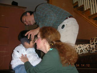 Gaby getting a haircut