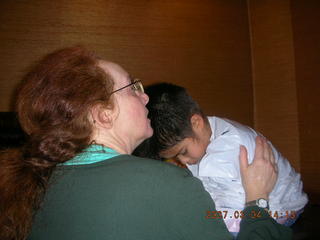 Gaby getting a haircut