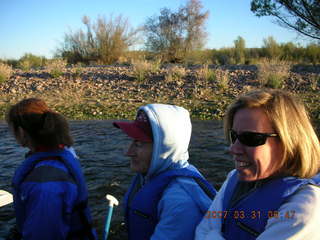 Salt River rafting trip - Nancy, Reidun, Beth