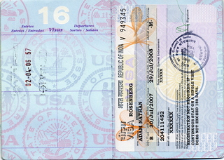 oldpassport Canada visa back
