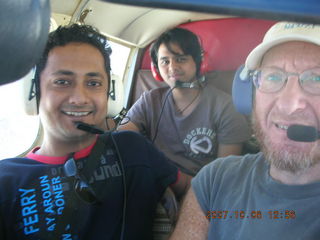 Abishek, Varun, Adam flying in N4372J
