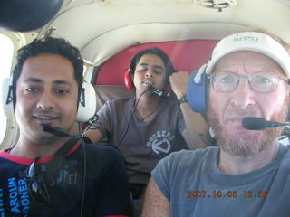 Ashish, Rahul, and Adam flying in N4372J