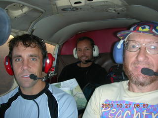 Sudhakar, Deepesh, and Adam flying in N4372J