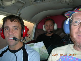 Sudhakar, Deepesh, and Adam flying in N4372J