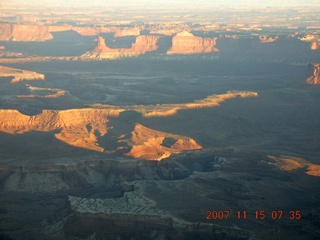 43 6bf. aerial - Orange Cliffs at dawn