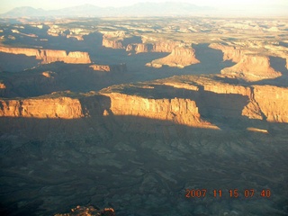 59 6bf. aerial - Utah at dawn - Orange Cliffs
