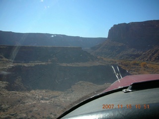 146 6bf. Flying with LaVar Wells - Green River canyon - aerial