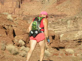 84 6bg. Canyonlands National Park - Lathrop Trail hike - Adam (tripod)