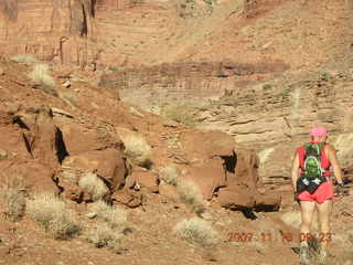 85 6bg. Canyonlands National Park - Lathrop Trail hike - Adam (tripod)