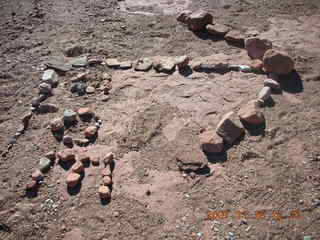 264 6bg. Canyonlands National Park - Lathrop Trail hike - they don't want you to miss this turn