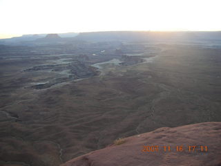 406 6bg. Canyonlands National Park - Green River viewpoint at sunset