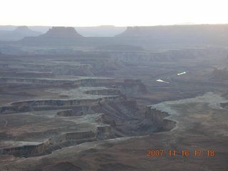 413 6bg. Canyonlands National Park - Green River viewpoint at sunset