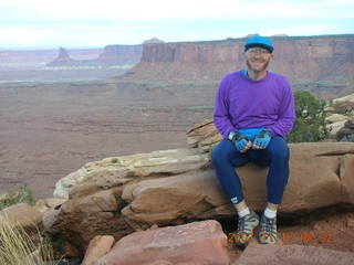 72 6bh. Canyonlands National Park - Grand View Overlook - Adam (tripod)