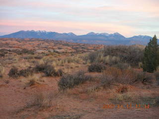 251 6bh. Arches National Park - sunset at Petrified Sand Dunes