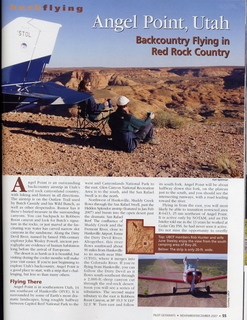 Pilot Getaways - Angel Point article