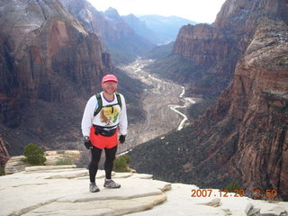 69 6cv. Zion National Park - Angels Landing hike - Adam at the top