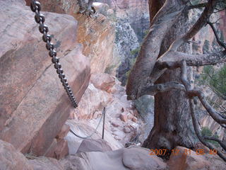 61 6cx. Zion National Park - sunrise Angels Landing hike - chains