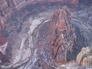 100 6cx. Zion National Park - sunrise Angels Landing hike - view from the top