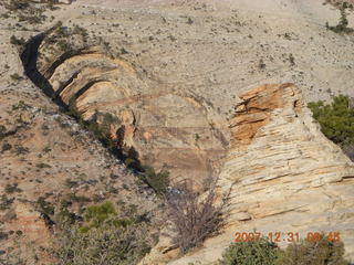 131 6cx. Zion National Park - sunrise Angels Landing hike - top - rockpile