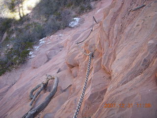 183 6cx. Zion National Park - sunrise Angels Landing hike - chains