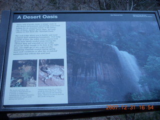 341 6cx. Zion National Park - ice at Emerald Pond Zion National Park - sign