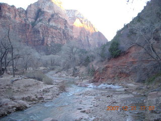 349 6cx. Zion National Park - sunset along the Virgin River