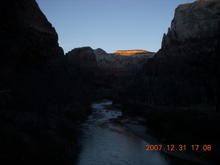 352 6cx. Zion National Park - sunset along the Virgin River