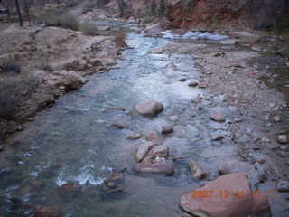 357 6cx. Zion National Park - sunset along the Virgin River