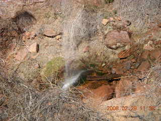 50 6ev. Zion National Park - Emerald Ponds hike - waterfall
