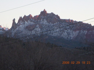 122 6ev. Zion National Park - dusk in Springdale, Utah