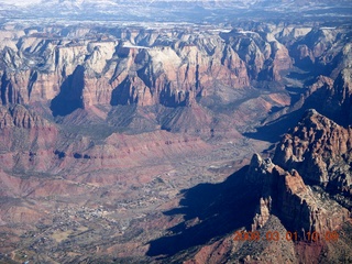 79 6f1. aerial - Utah near Zion National Park