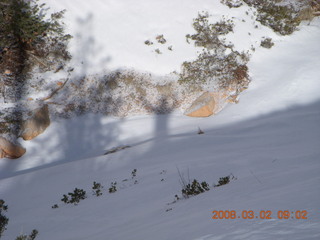 105 6f2. Bryce Canyon - Queens Garden hike - my shadow