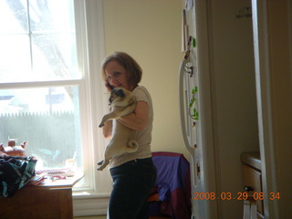 2006 eclipse trip -- Cambridge -- Jane and Richard outside under  umbrella