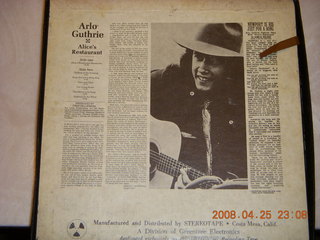 tape box signed by Arlo Guthrie