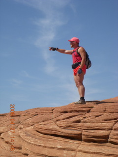 248 6gt. Snow Canyon - Petrified Dunes - Adam pointing afar