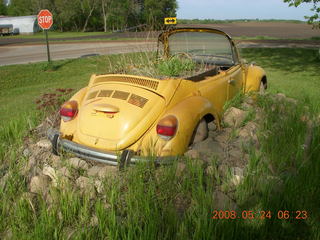 yellow VW superbeetle flowerpot