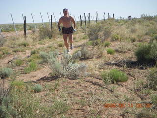Minnesota country road - grass path - Adam running
