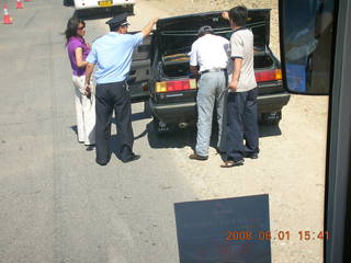 154 6l1. eclipse - Jiayuguan - Gobi Desert - police checkpoint