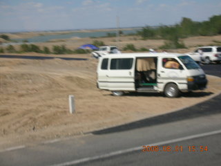 156 6l1. eclipse - Jiayuguan - Gobi Desert - police checkpoint