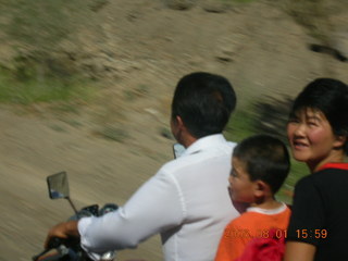161 6l1. eclipse - Jiayuguan - Gobi Desert - people waving at us