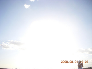 263 6l1. eclipse - Jiayuguan - Gobi Desert - sky before total eclipse