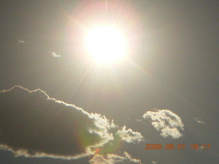 274 6l1. eclipse - Jiayuguan - Gobi Desert - end of totality with bright smear instead of diamond ring