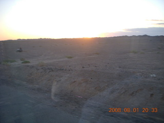 337 6l1. eclipse - Jiayuguan - Gobi Desert - afterward - sunset