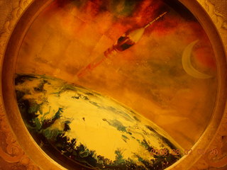 15 6l2. eclipse - Jiuquan - rocket picture in hotel breakfast room