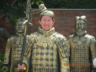 232 6l3. eclipse - Xi'an - Terra Cotta warriors - somebody as fake warrior