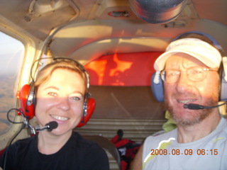 Iryna flying N4372J and Adam