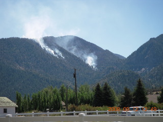 fire on the way to Pine Valley, Utah