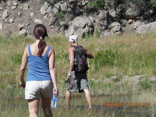 Marcelle and Dustin hiking at Pine Valley, Utah