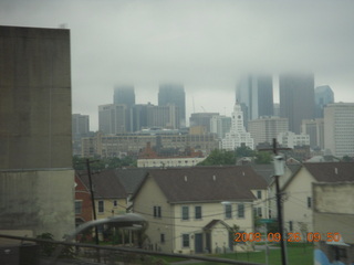 Philadelphia skyline under clouds