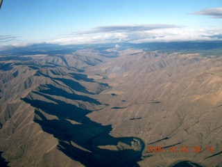 13 6n5. aerial - Washington, Idaho, Oregon flight - Snake River canyon